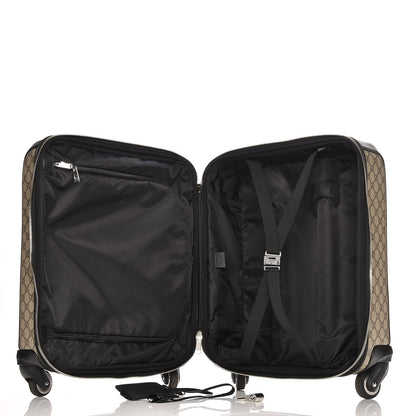 Gucci GG Supreme Monogram Calfskin Carry On Trolley Beige Ebony Black 5 of 12