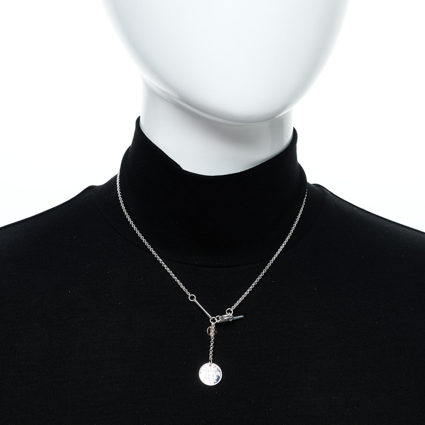 Sterling Silver 18K Rose Gold PM Ex-Libris Pendant Necklace