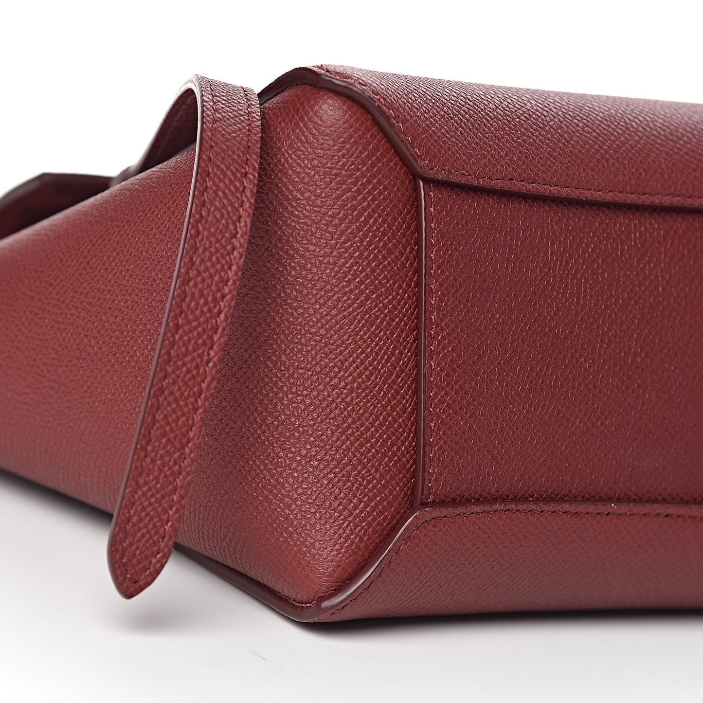 Grained Calfskin Nano Belt Bag Ruby