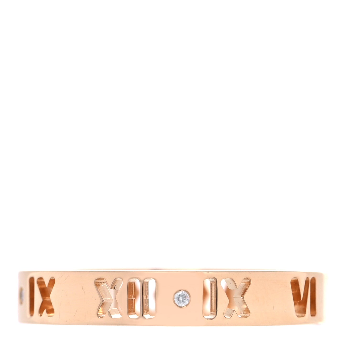 18K Rose Gold Diamond Atlas Pierced Ring 54 7