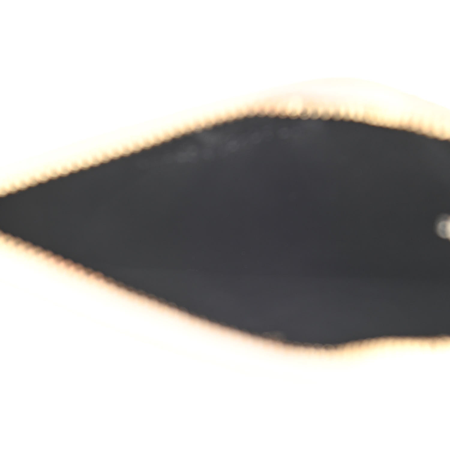 Saint Laurent Grain De Poudre Matelasse Chevron Monogram Fragments Zippered Card Case Crema Soft 5 of 8