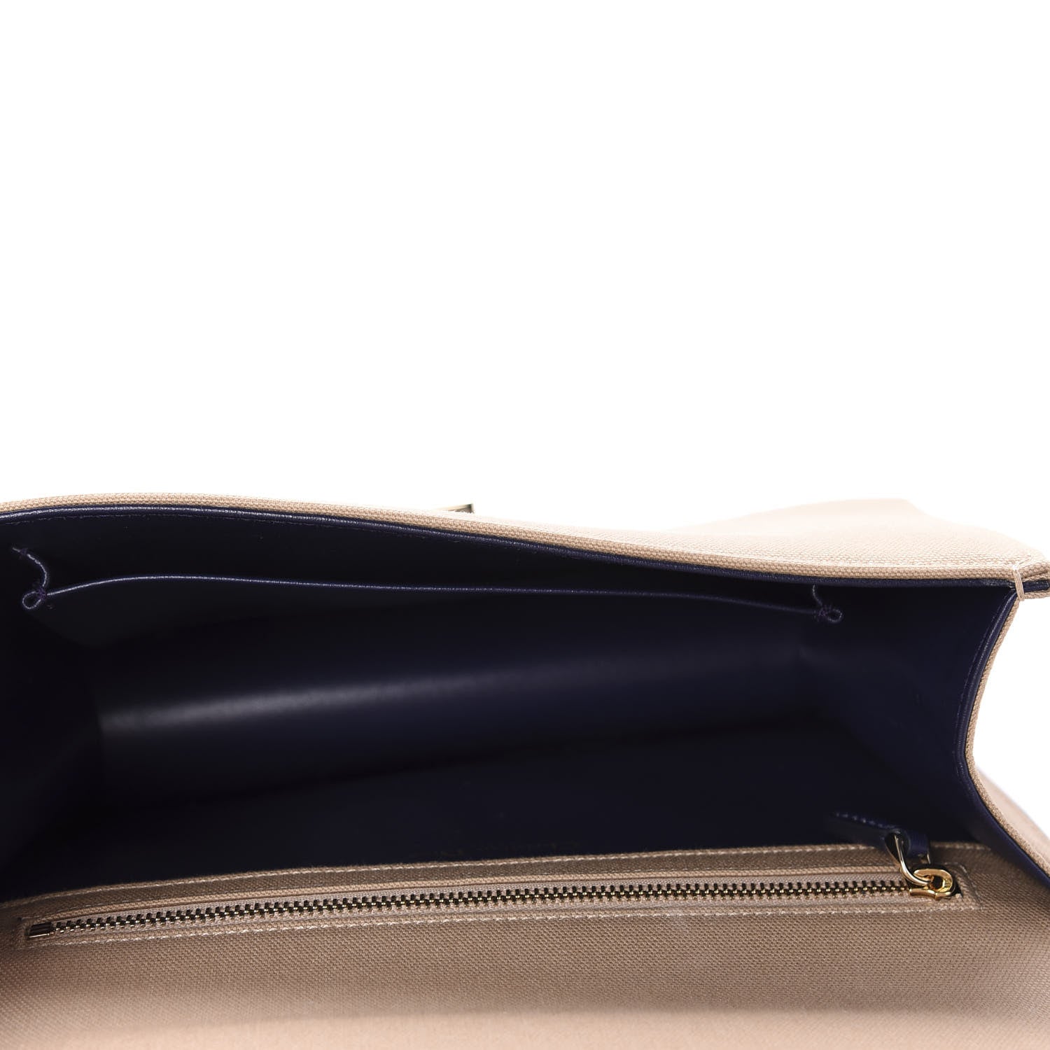 Christian Dior Canvas Velvet Diorama Club Flap Bag Blue Yellow 5 of 10