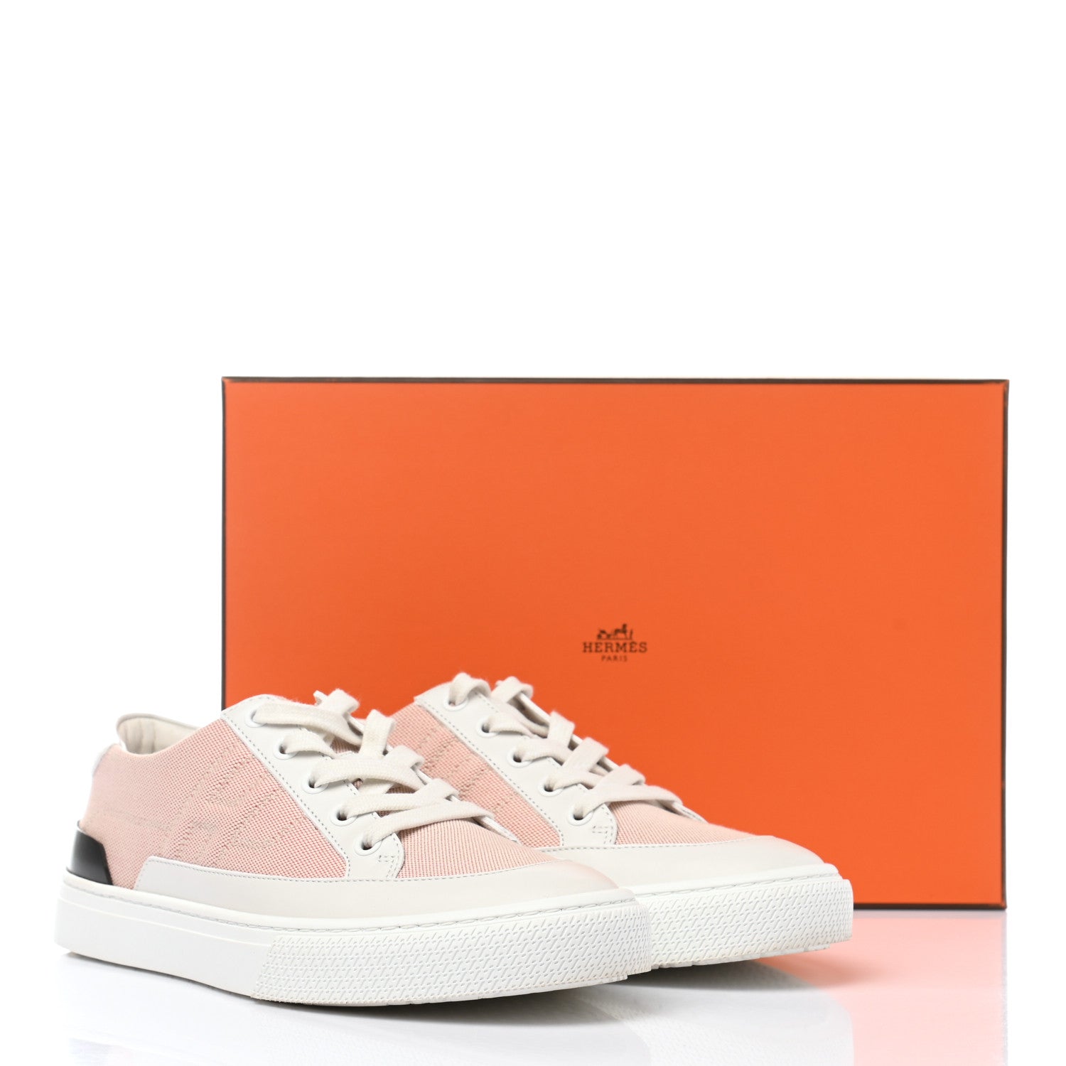 Hermes Canvas Calfskin Deep Sneakers 38 Framboise White 10 of 10