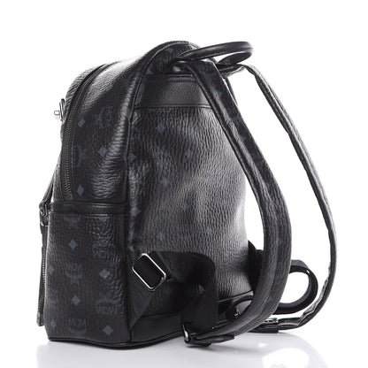 MCM Visetos Studded Small Dual Stark Backpack Black 3 of 11