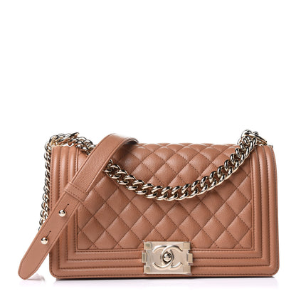 Chanel Caviar Quilted Medium Boy Flap Brown 1 of 10