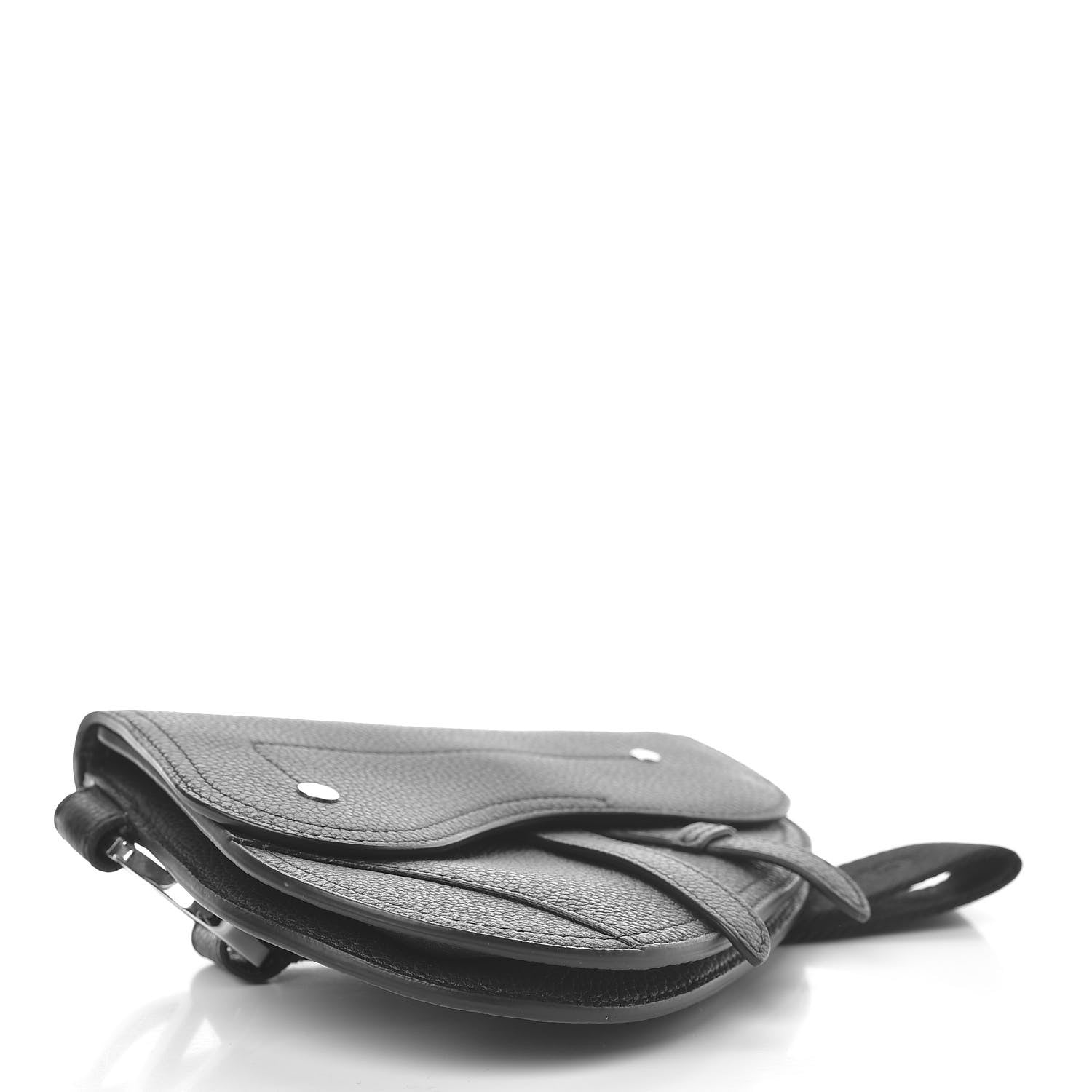 Christian Dior X KAWS Grained Calfskin Saddle Wristlet Black 4 of 8