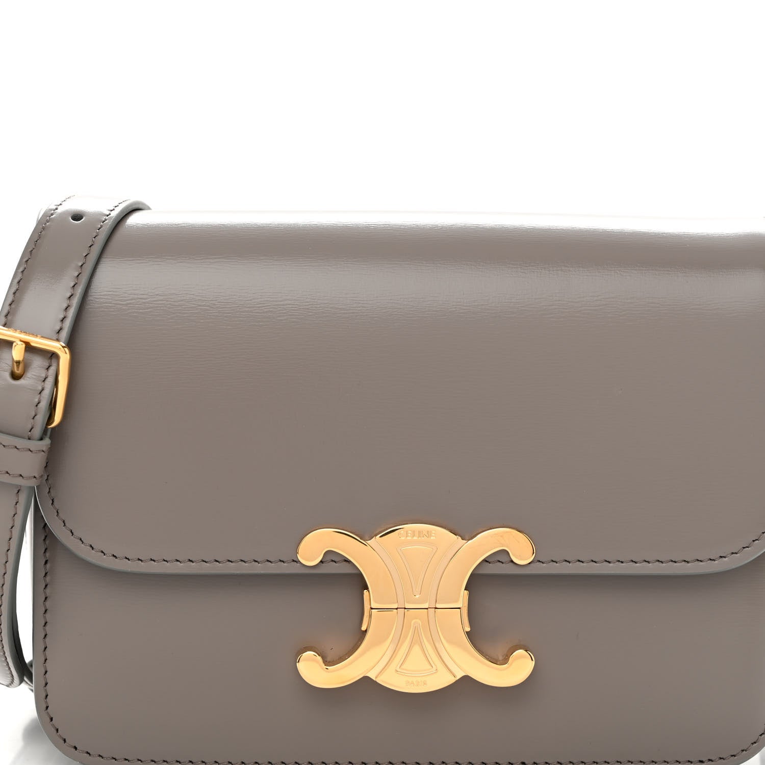 Celine Shiny Calfskin Small Triomphe Pebble 7 of 9