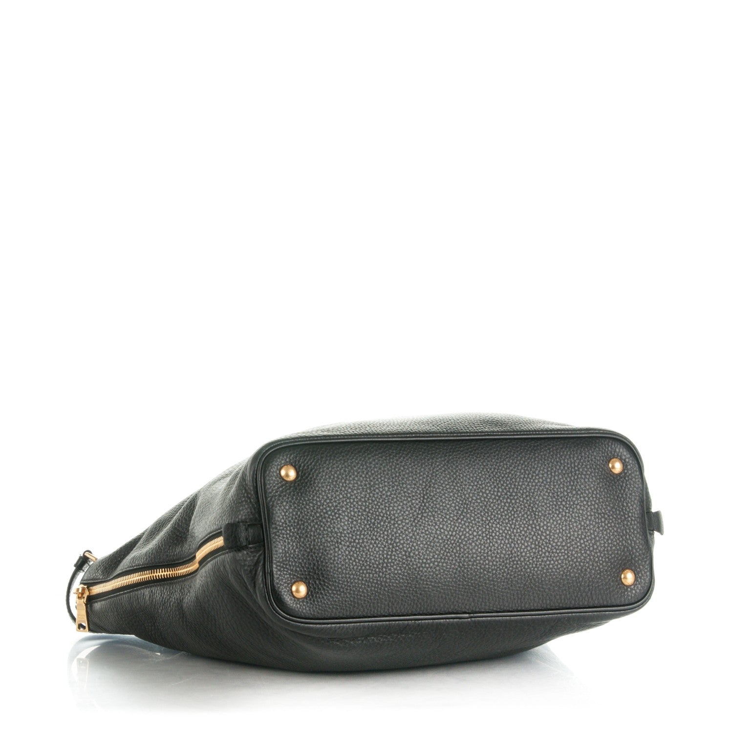 Prada Cervo Deerskin Side Zip Tote Nero Black 5 of 12