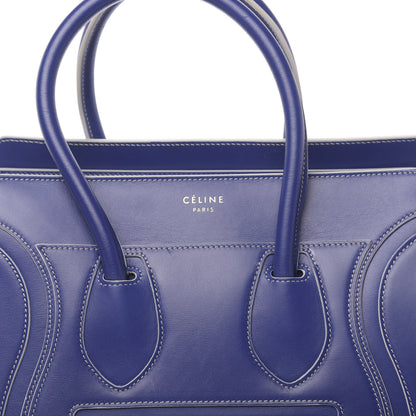 Celine Satin Calfskin Micro Debossed Luggage Inky Blue 7 of 9