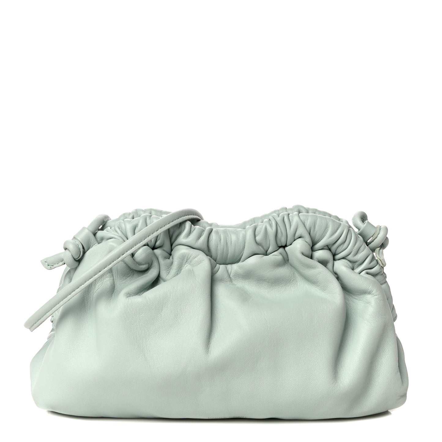 Lambskin Mini Cloud Clutch Seafoam