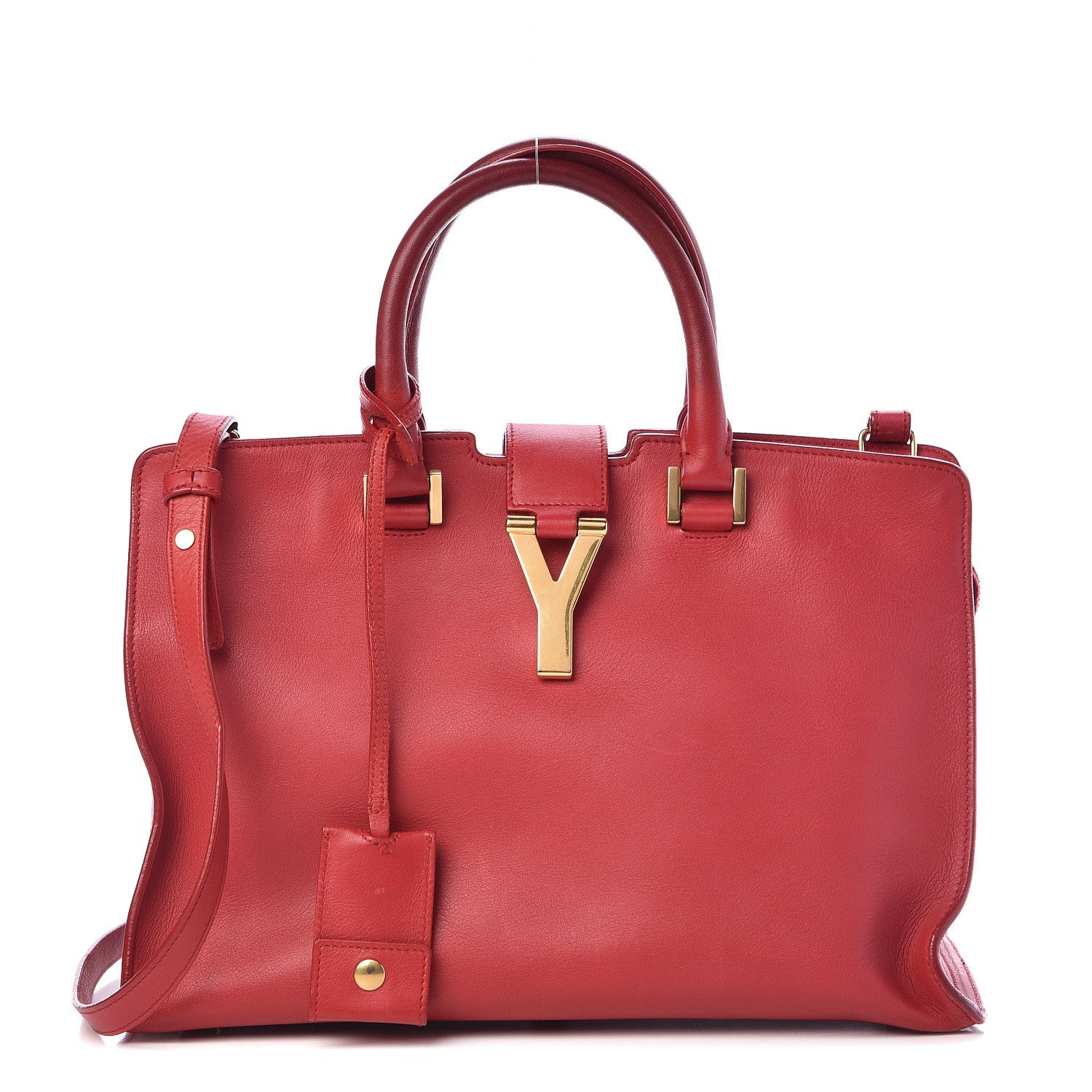 Saint Laurent Calfskin Small Classic Y Cabas Rouge Orient 1 of 13