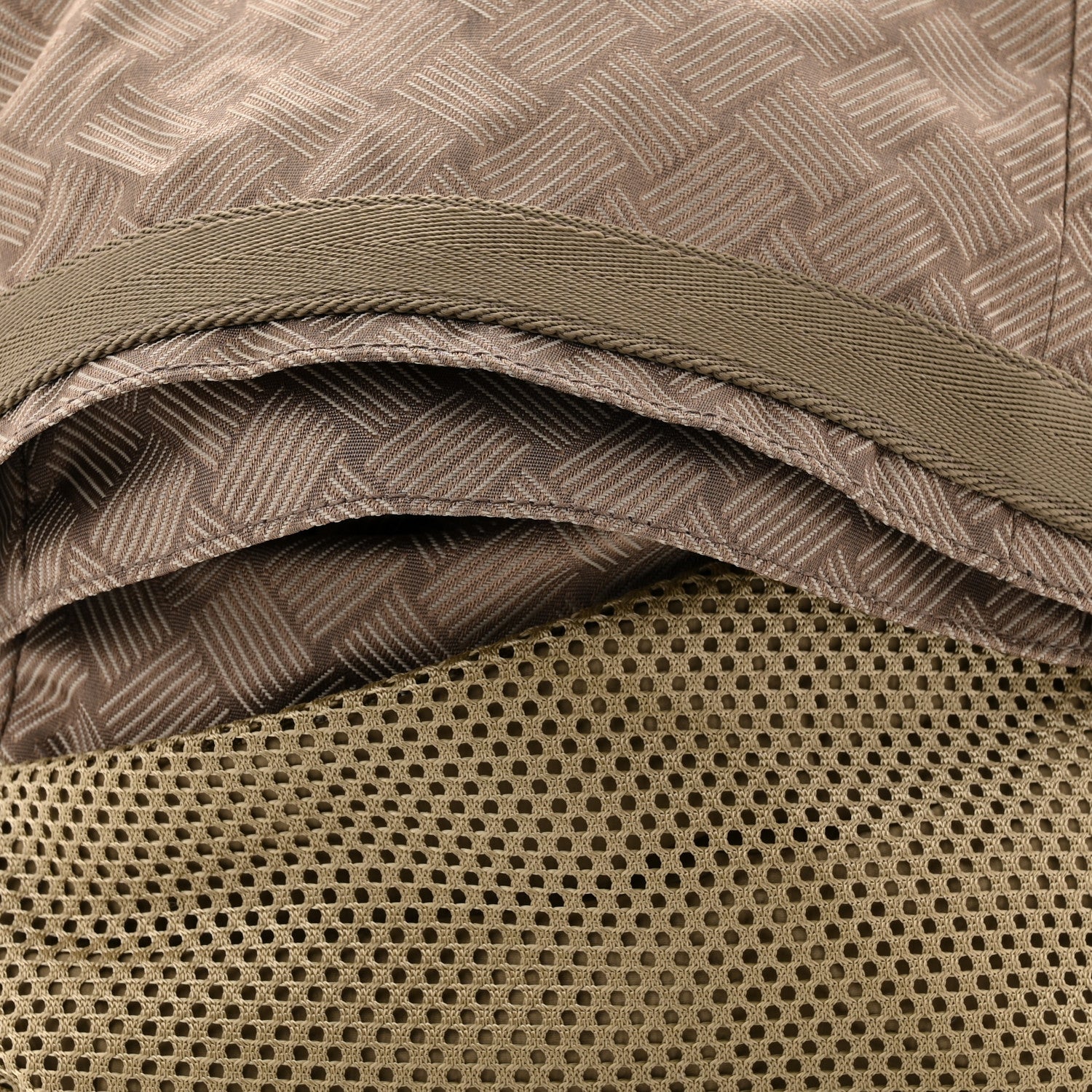 Bottega Veneta Jacquard Mesh Trekking Folding Belt Bag Tan 8 of 10