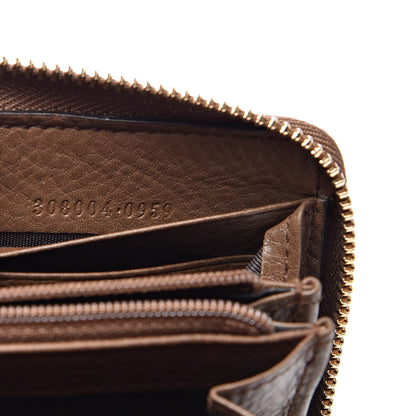 Gucci Pebbled Calfskin Soho Zip Around Wallet Brown 7 of 12
