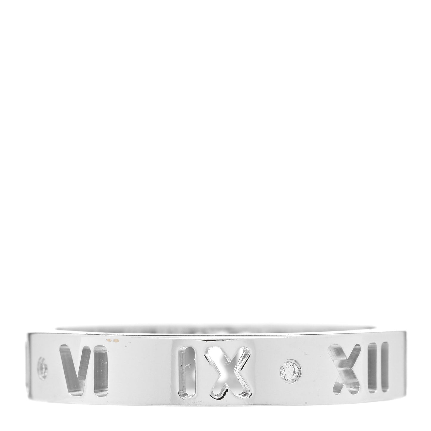 18K White Gold Diamond Atlas Pierced Ring 51 5.75