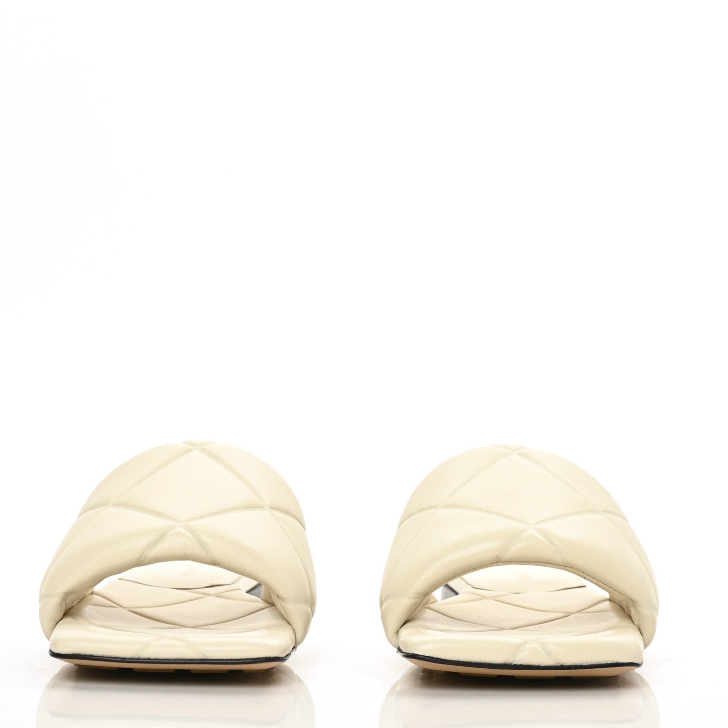Bottega Veneta Nappa Quilted Rubber Lido Flat Sandals 37 Sea Salt 2 of 7