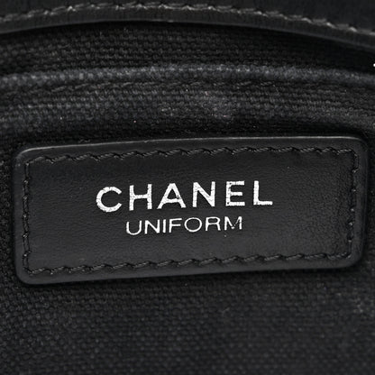 Chanel Calfskin Quilted CC Uniform Flap Belt Bag Black 5 of 17