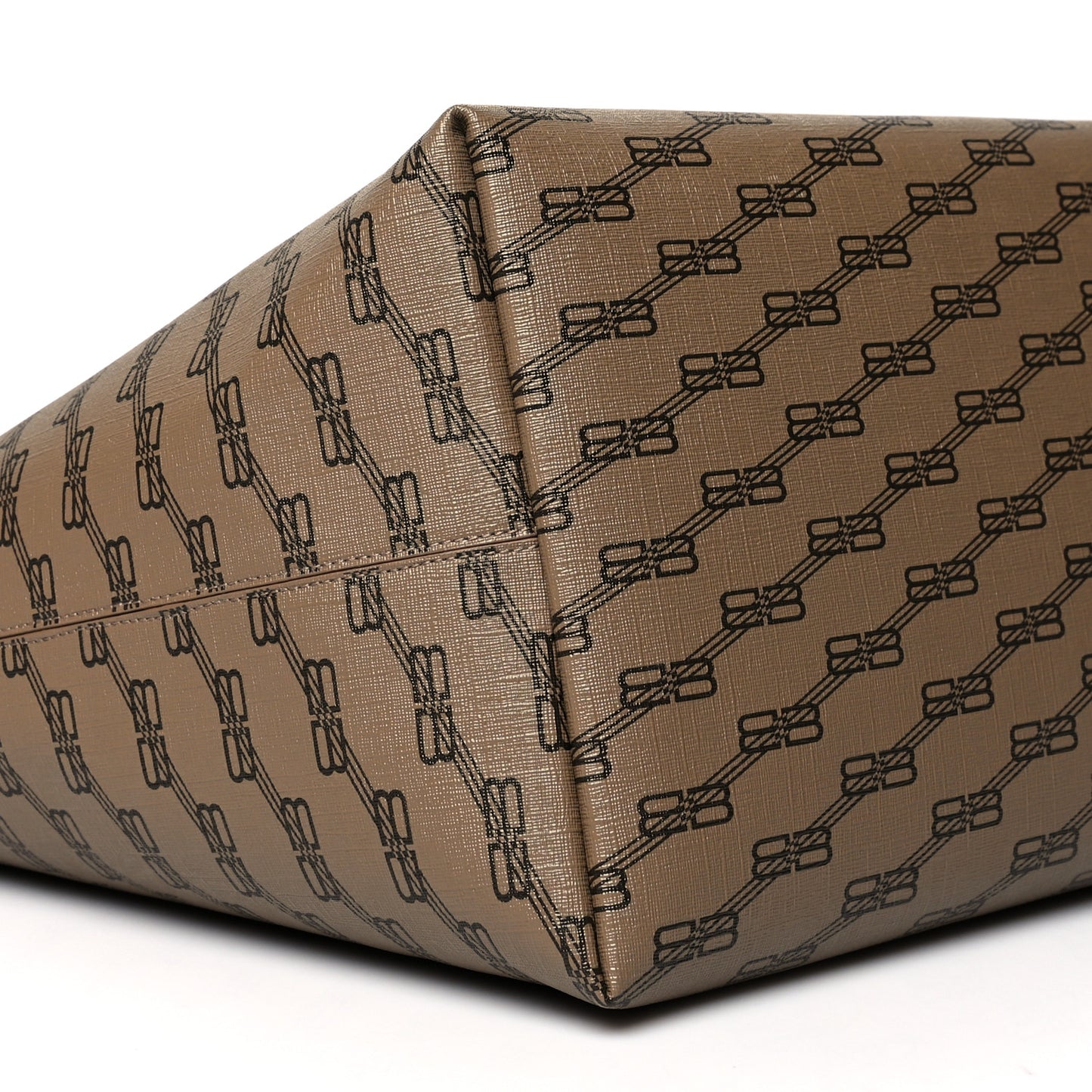 Coated Canvas BB Monogram Large Signature East West Shopper Bag Beige Brown