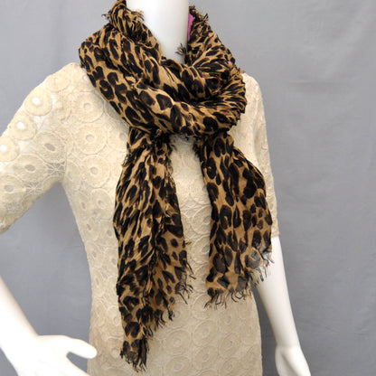 Louis Vuitton Cashmere Silk Leopard Etole Stole 5 of 5