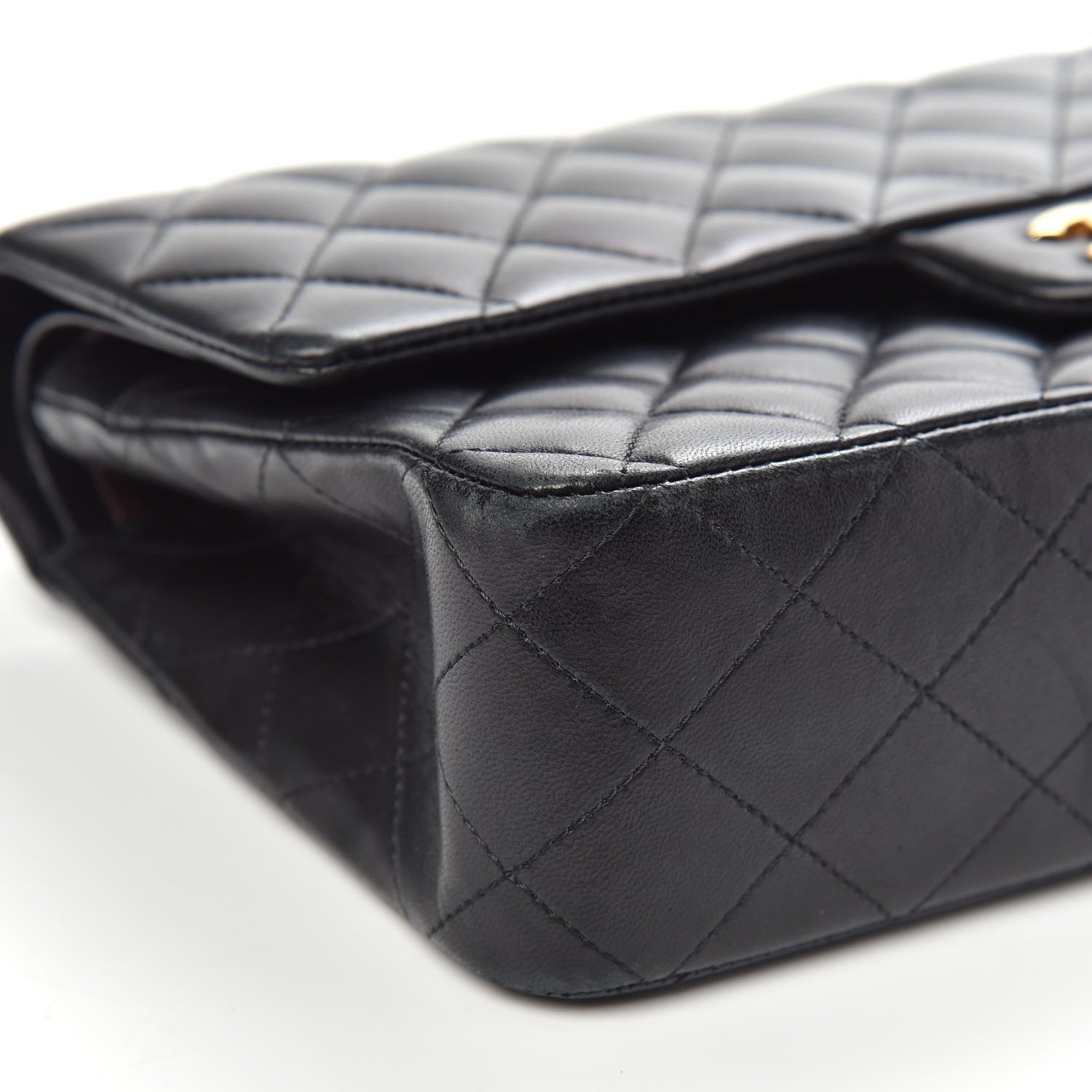 Chanel Lambskin Quilted Medium Double Flap Black 9 of 20