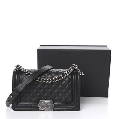Chanel Caviar Quilted Medium Boy Flap Black 10 of 10