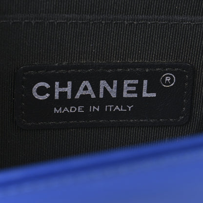 Chanel Patent Calfskin Quilted Small Plexiglass Boy Flap Blue 6 of 10