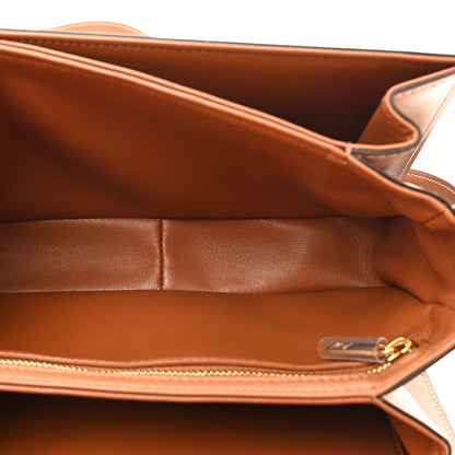 Celine Triomphe Canvas Calfskin Medium Triomphe Bag Tan 5 of 13