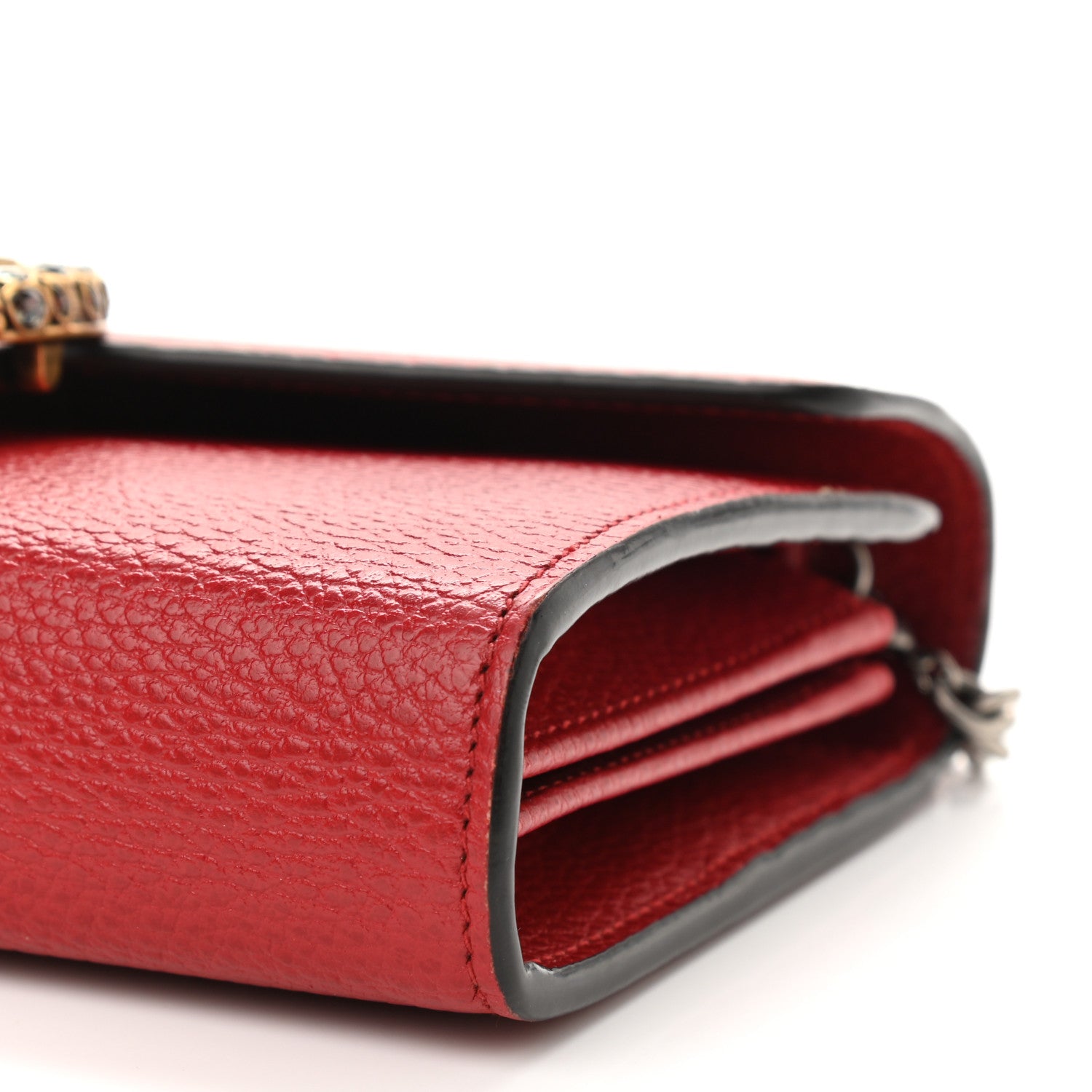 Gucci Calfskin Mini Dionysus Chain Wallet Hibiscus Red 10 of 11