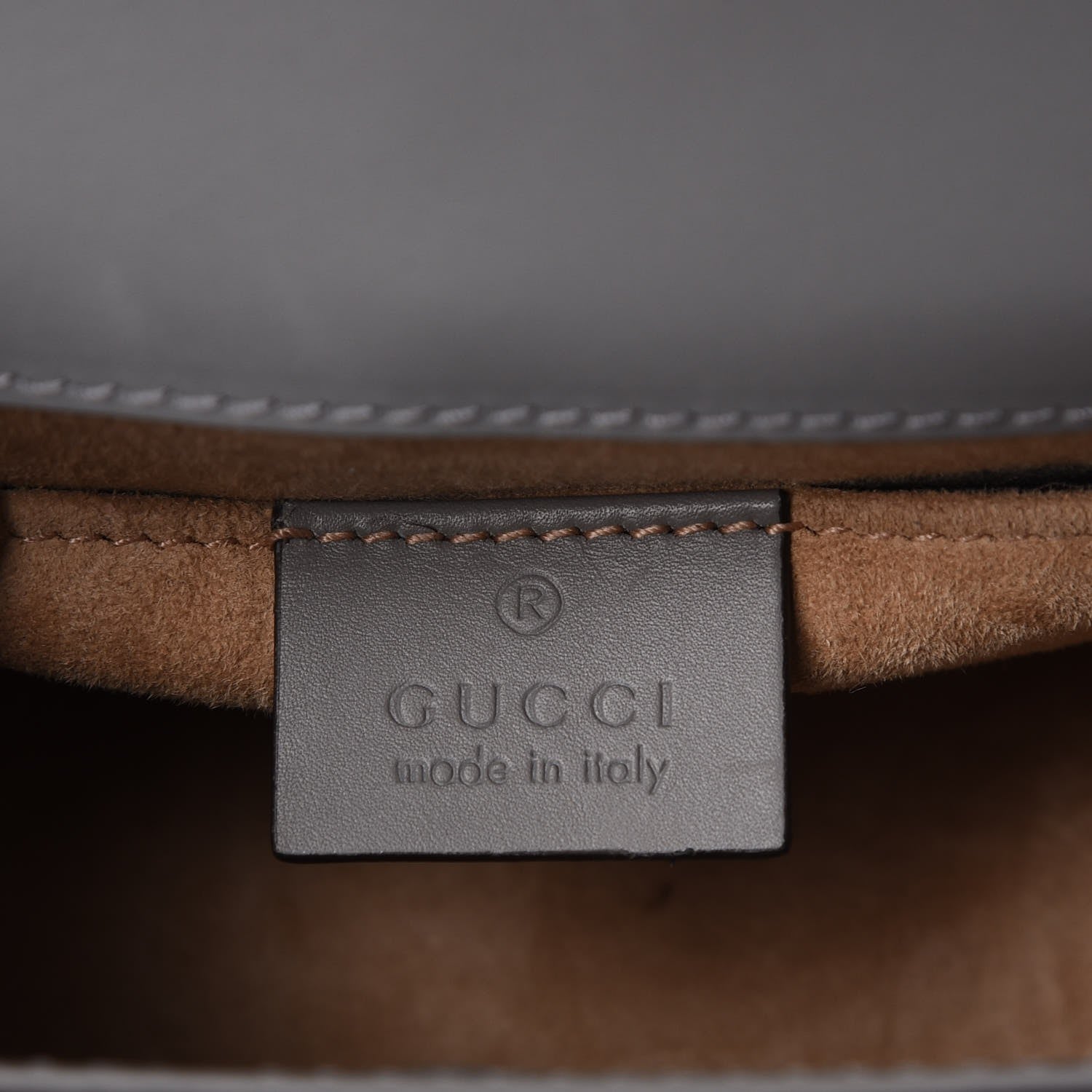 Gucci Calfskin Mini Sylvie Chain Shoulder Bag Deep Grey 7 of 9