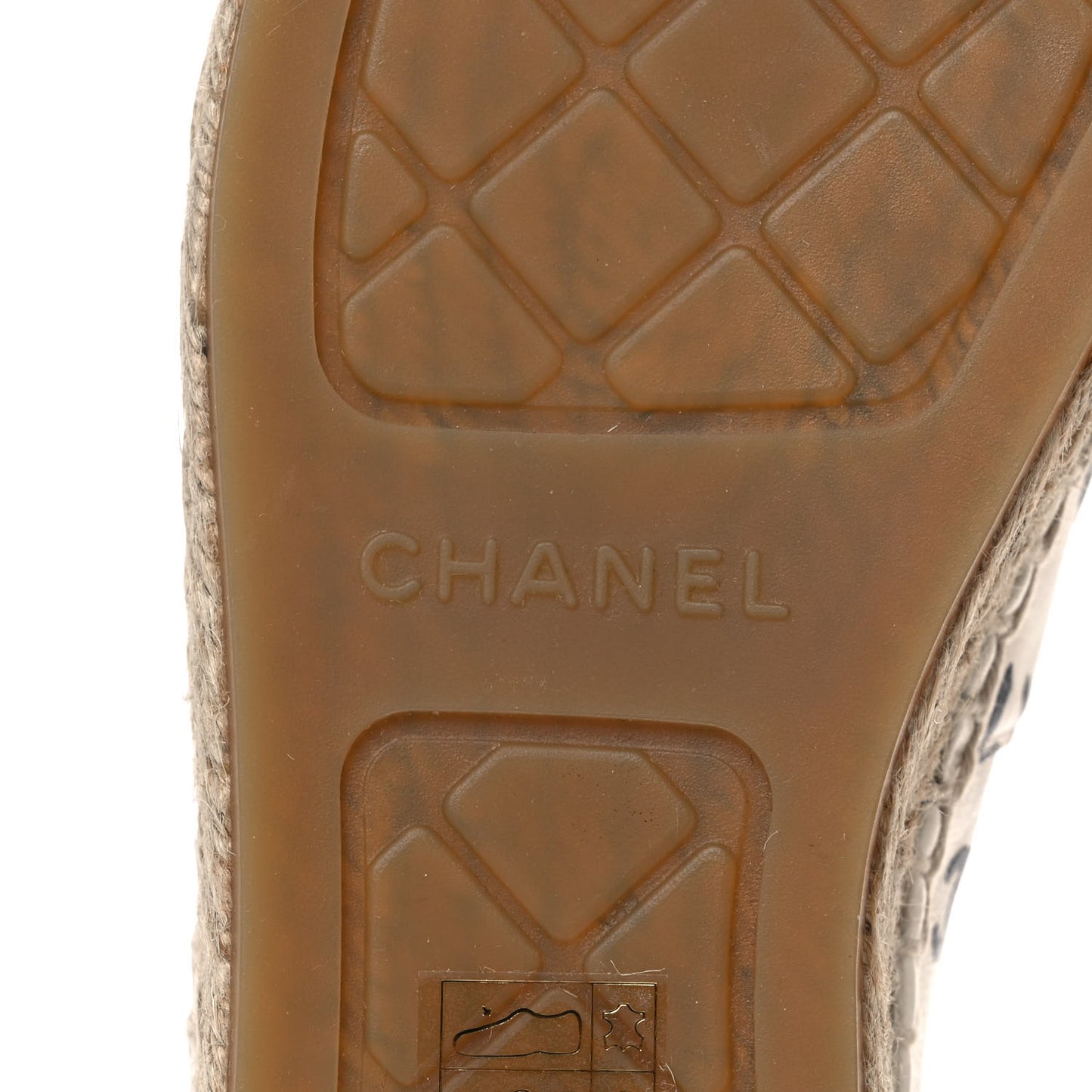 Lambskin Printed CC Espadrilles 41 White Black