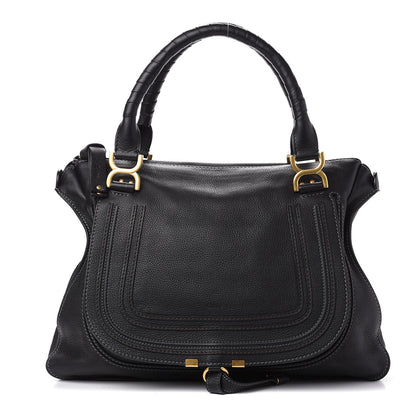 Chloe Calfskin Large Marcie Satchel Black 1 of 12