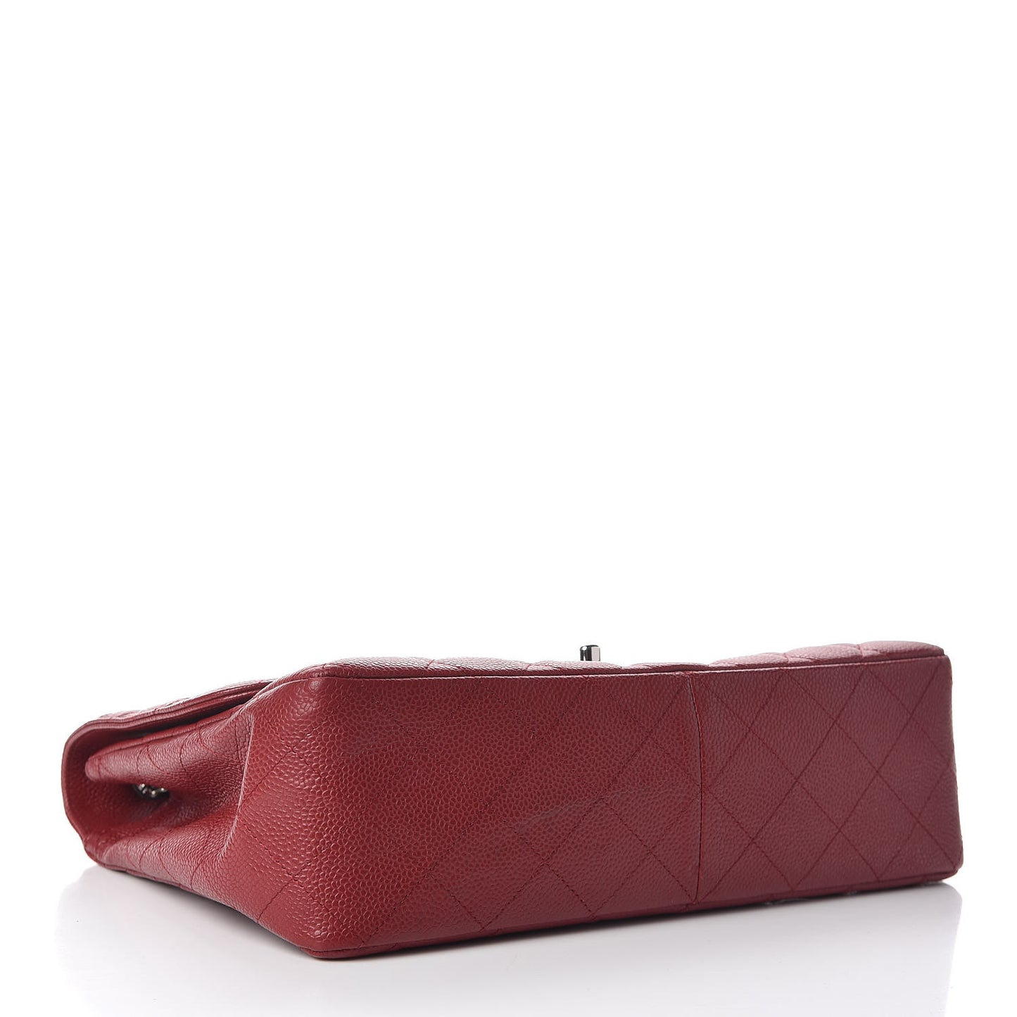 Caviar Quilted Jumbo Single Flap Red