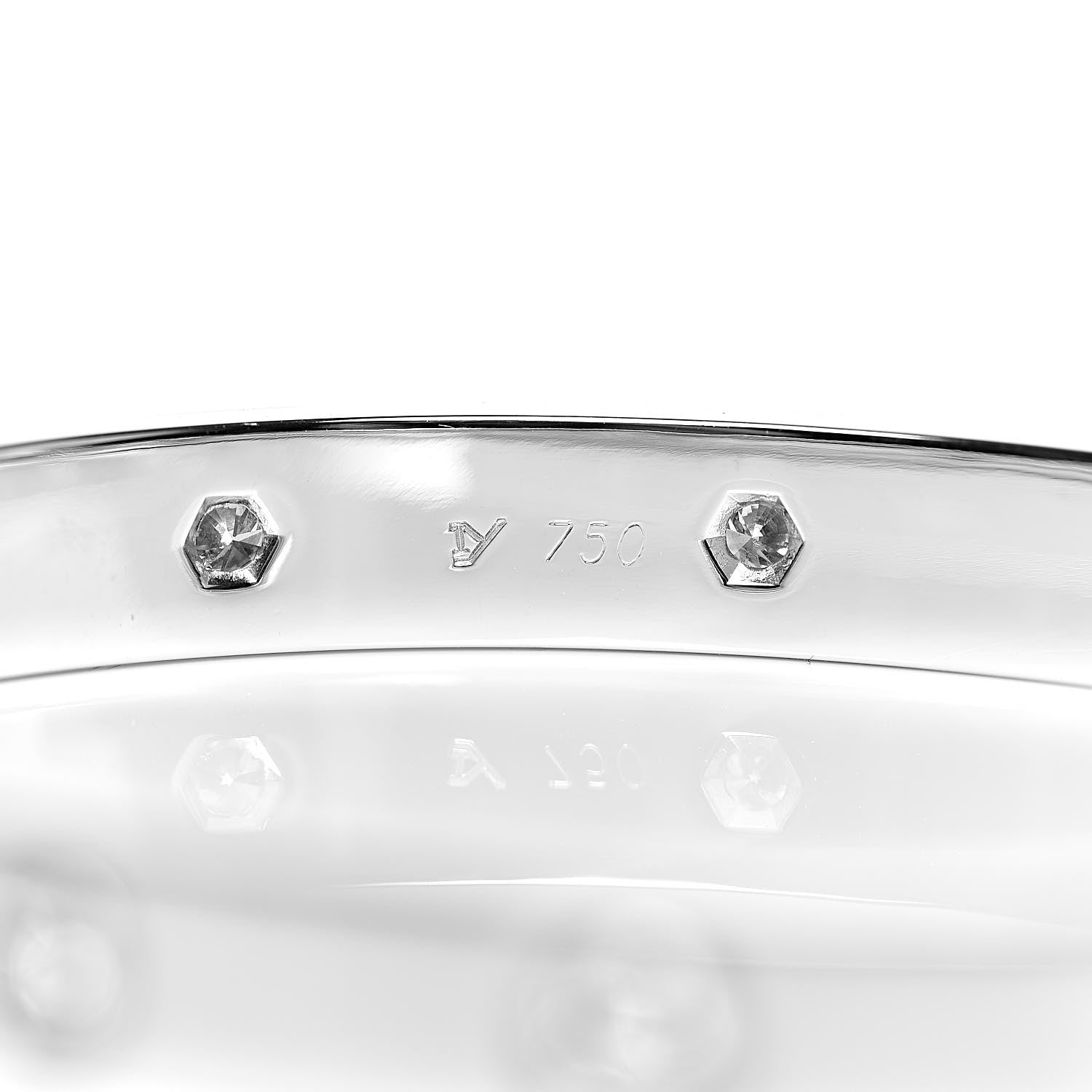 Cartier 18K White Gold 10 Diamond LOVE Bracelet 17 4 of 6