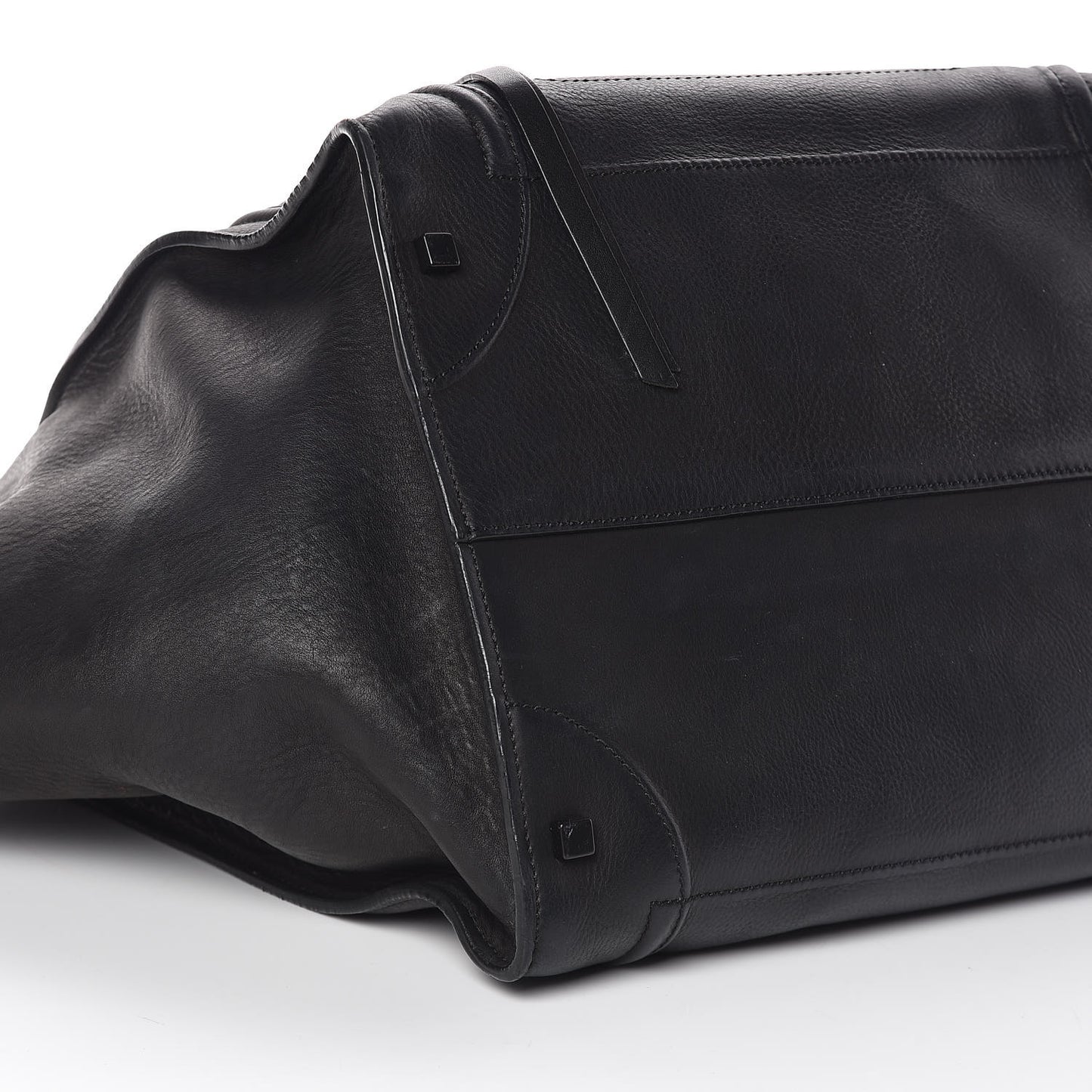 Supple Calfskin Large Phantom Luggage Black
