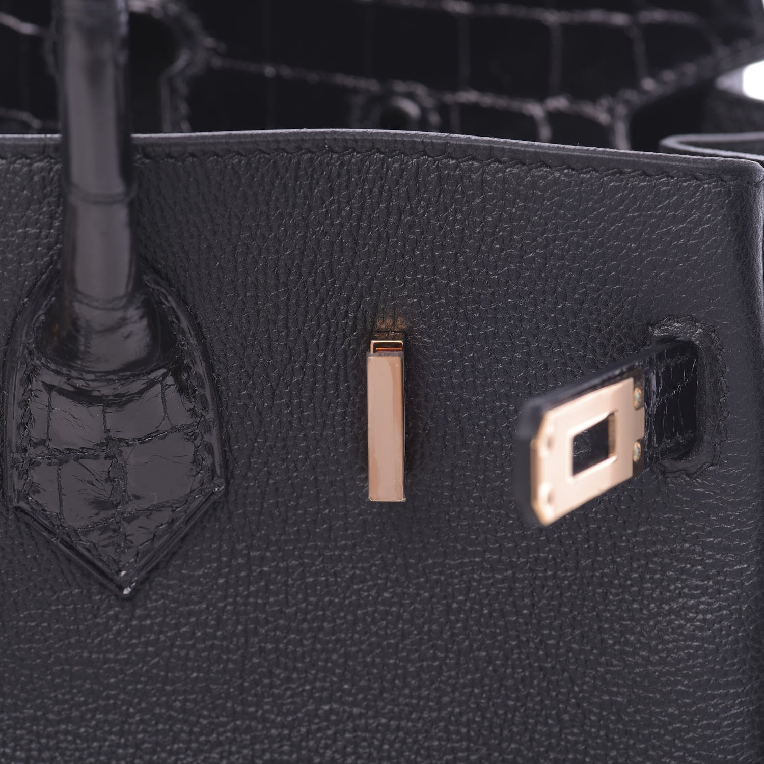 Hermes Taurillon Novillo Shiny Niloticus Crocodile Birkin Touch 25 Black 23 of 42