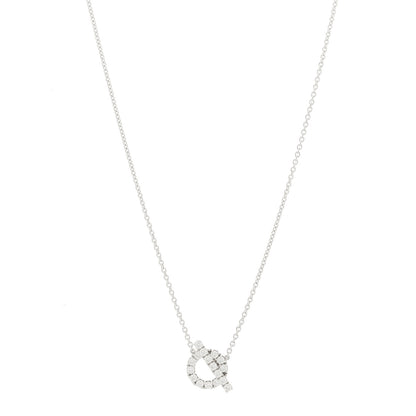 Hermes 18K White Gold Diamond Finesse Pendant Necklace 2 of 12