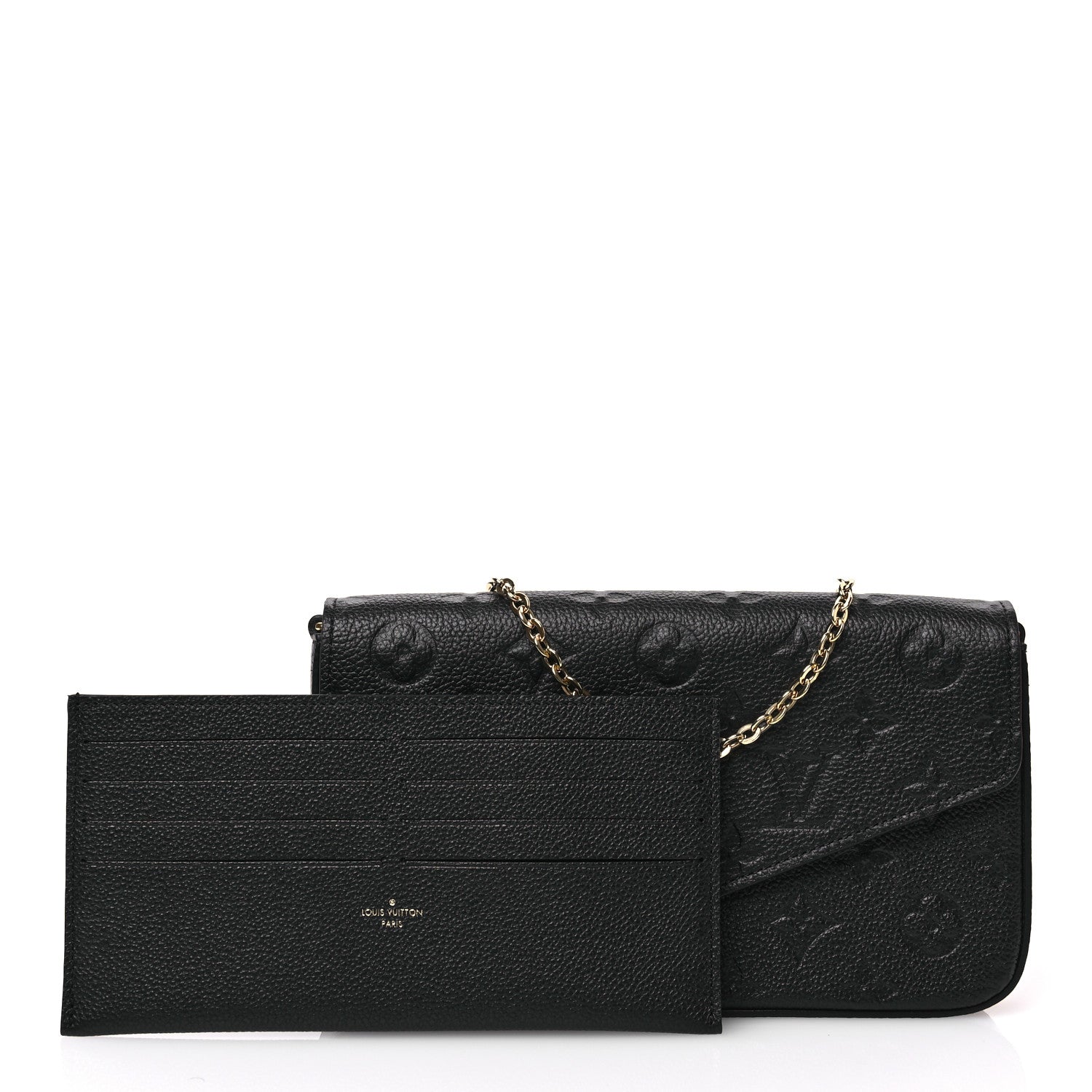 Louis Vuitton Empreinte Pochette Felicie Chain Wallet Black 3 of 11