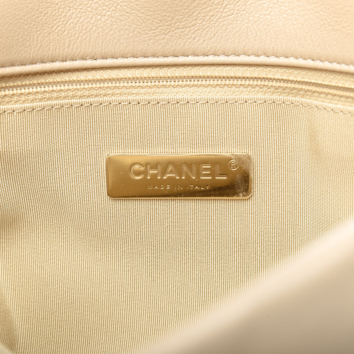 Chanel Quilted Large 19 Flap Beige 8 of 10