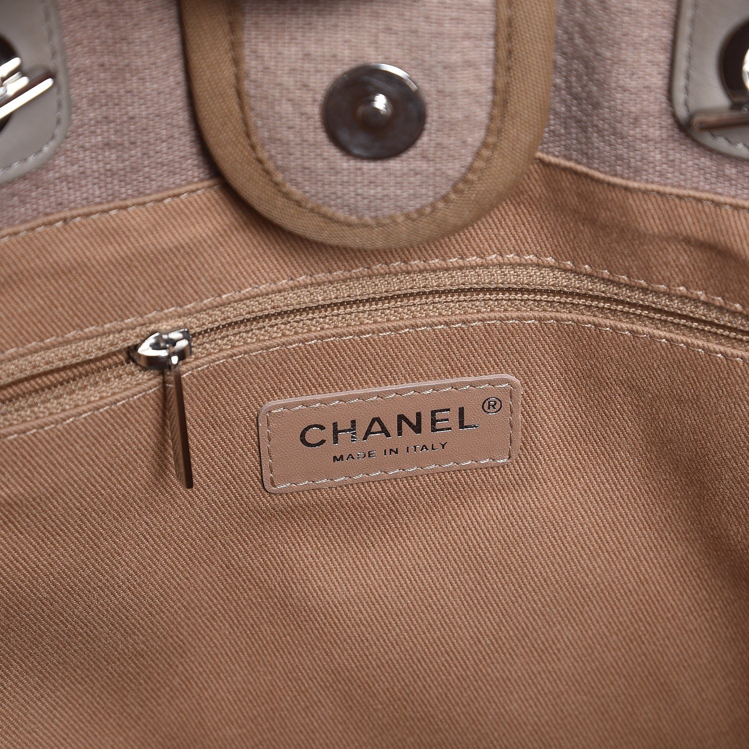 Chanel Canvas Small Deauville Tote Beige 6 of 7