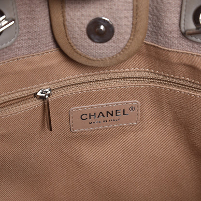 Chanel Canvas Small Deauville Tote Beige 6 of 7