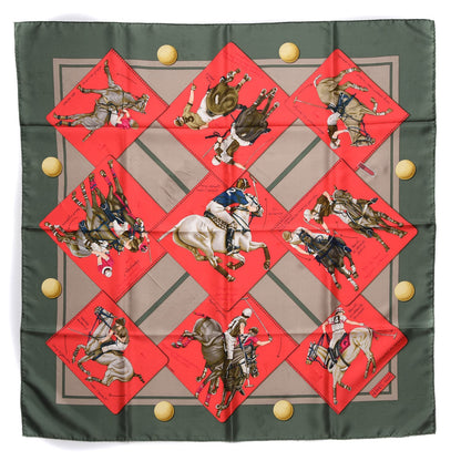 Hermes Silk Le Monde du Polo Scarf 90 1 of 9