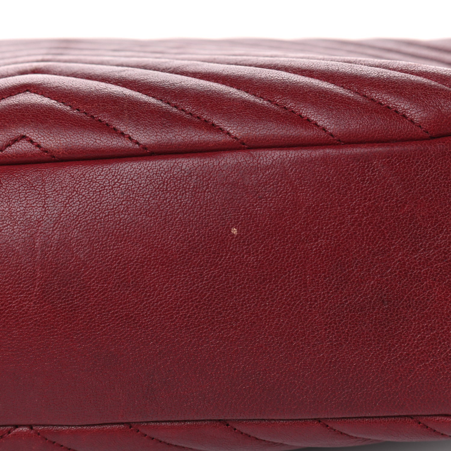 Saint Laurent Sheepskin Matelasse Chevron Large College Monogram Satchel Rouge 10 of 12