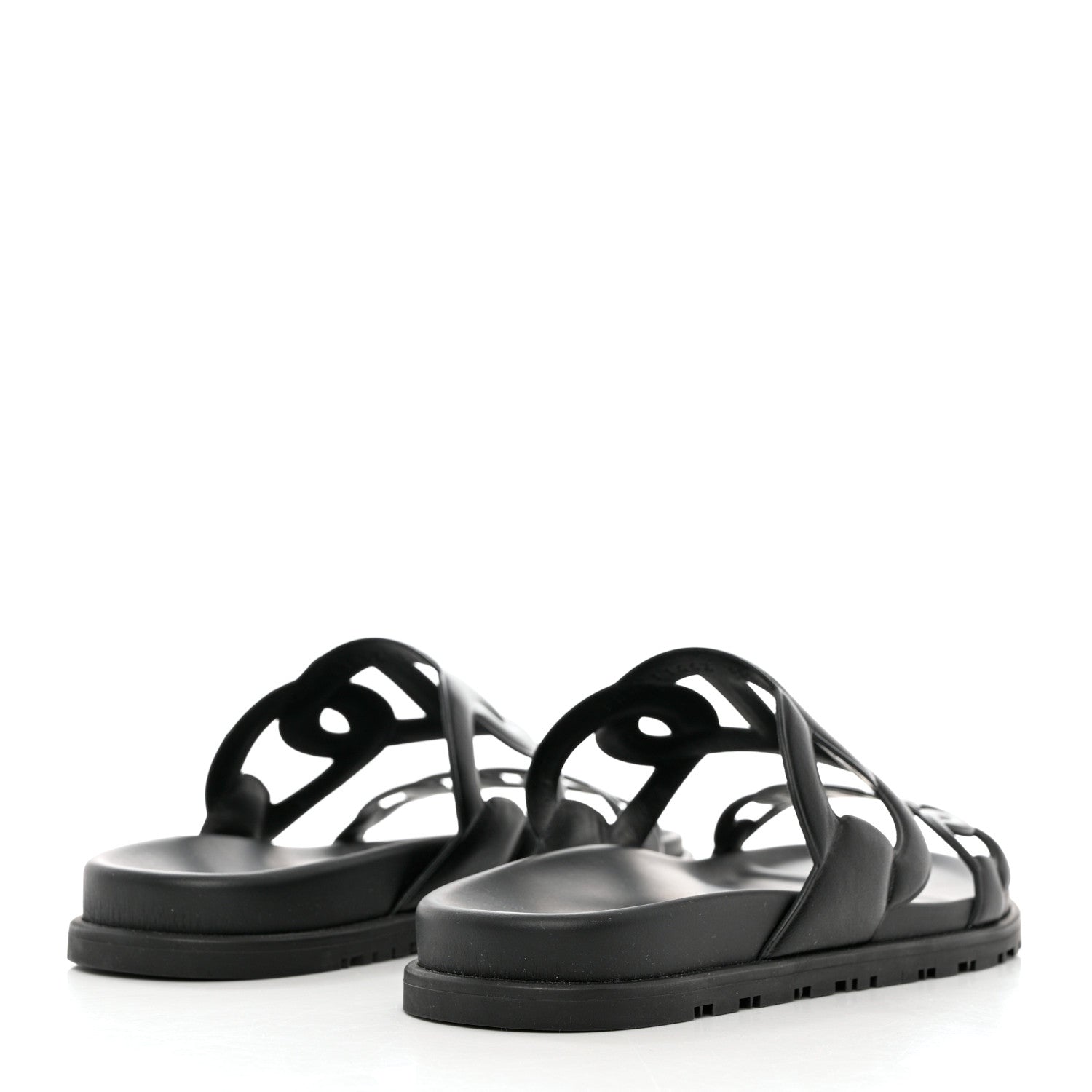 Hermes Nappa Extra Sandals 38.5 Black 4 of 9