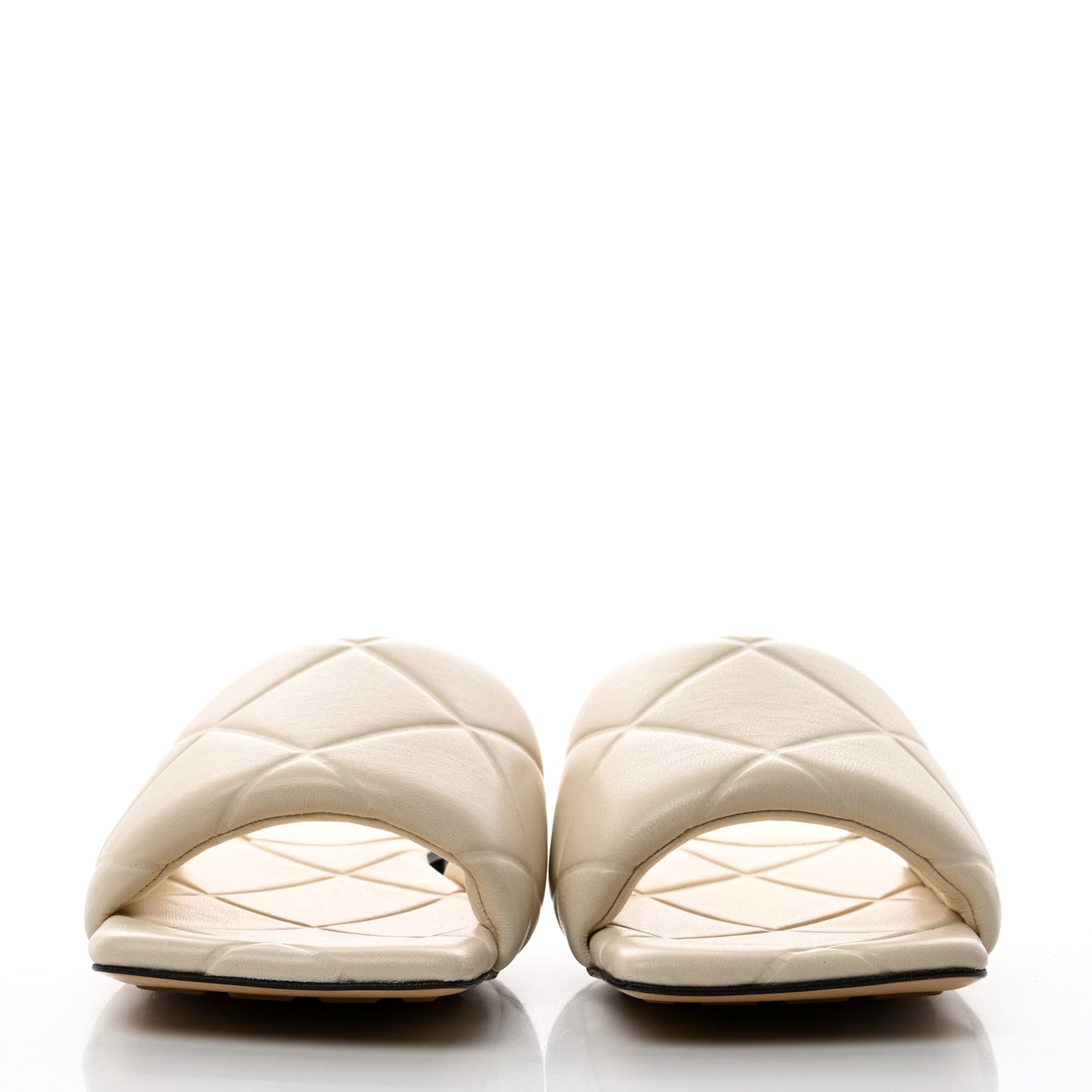 Nappa Quilted Rubber Lido Flat Sandals 40 Sea Salt