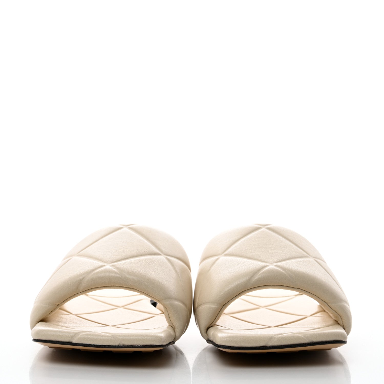 Bottega Veneta Nappa Quilted Rubber Lido Flat Sandals 40 Sea Salt 2 of 7