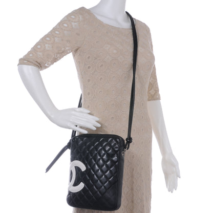 Chanel Calfskin Cambon Medium Messenger Black White 2 of 9