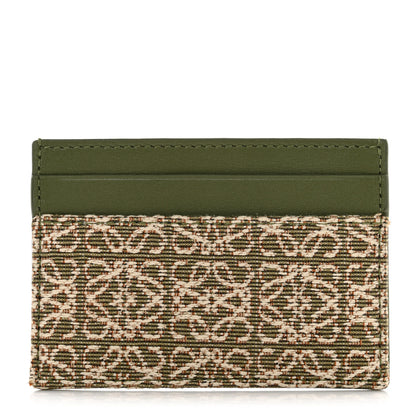 Loewe Calfskin Jacquard Anagram Cardholder Avocado Green 1 of 9