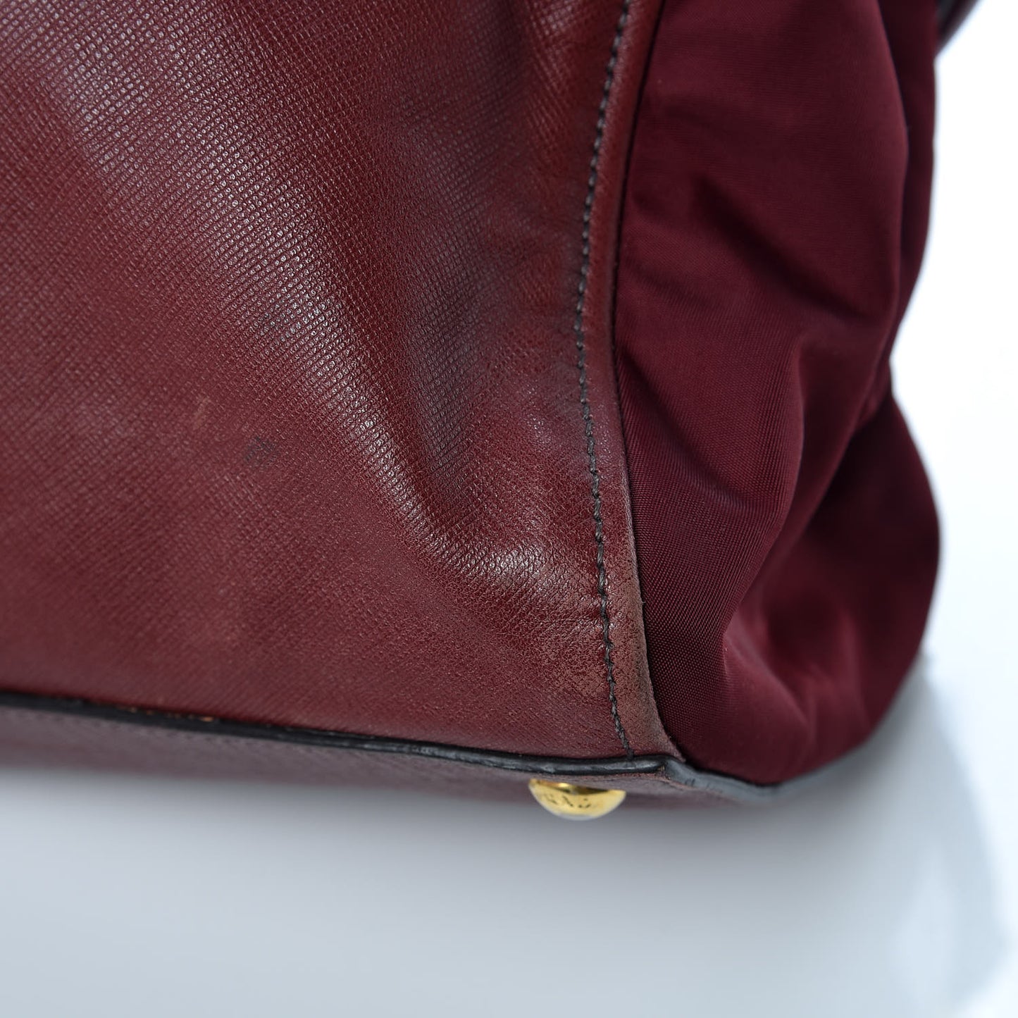 Saffiano Tessuto Nylon Satchel Fuoco