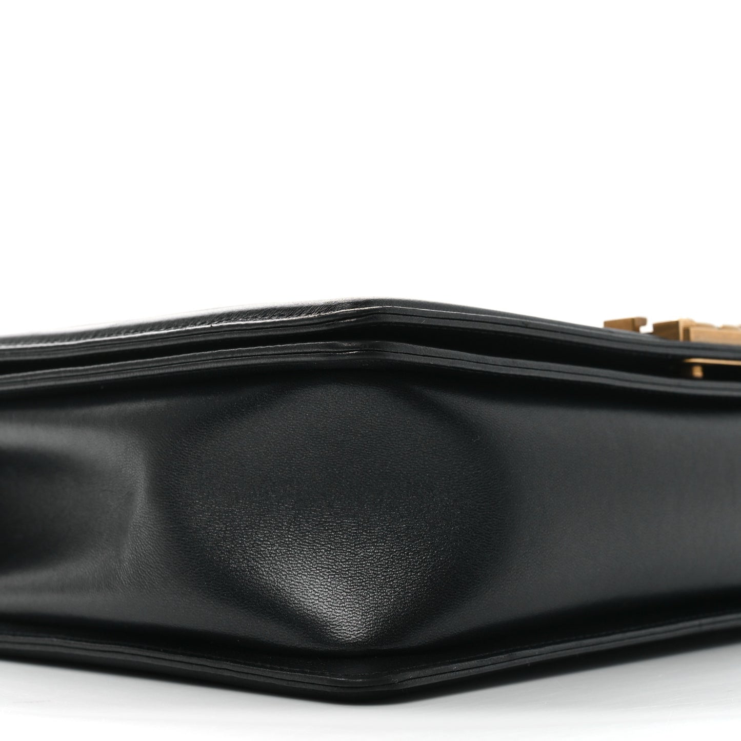 Lambskin Quilted Large Boy Flap Black