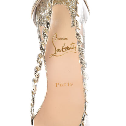 Christian Louboutin Specchio Vintage PVC Hargaret 120 Pumps 38 Platine 6 of 7