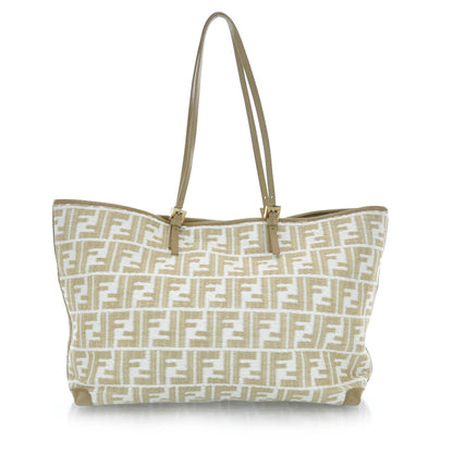 Fendi Woven Straw Raffia Shopping Tote 1 of 10